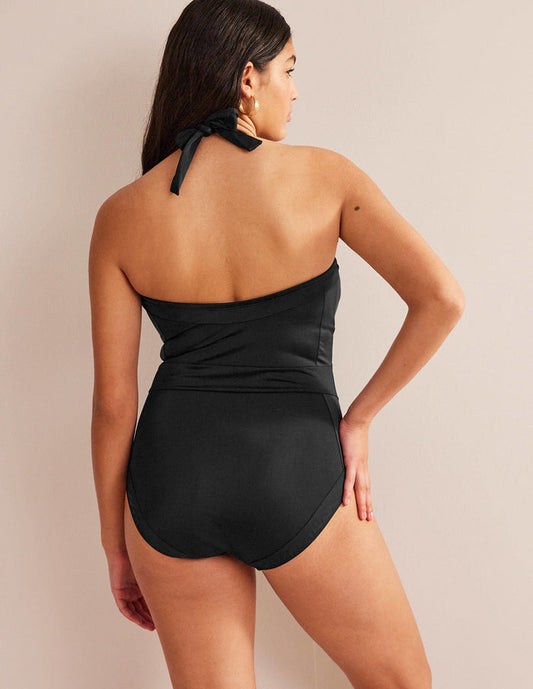 Santorini Halterneck Swimsuit Black