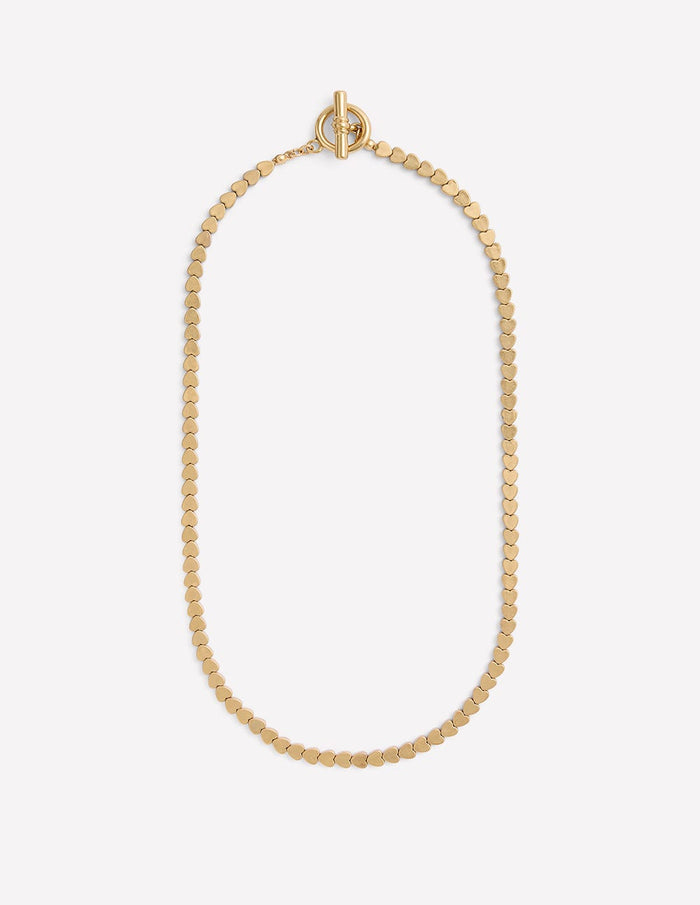 Metal Heart Necklace Gold