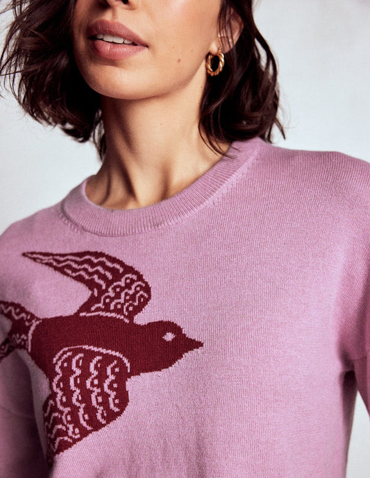 Natasha Novelty Sweater Swooping Swallow