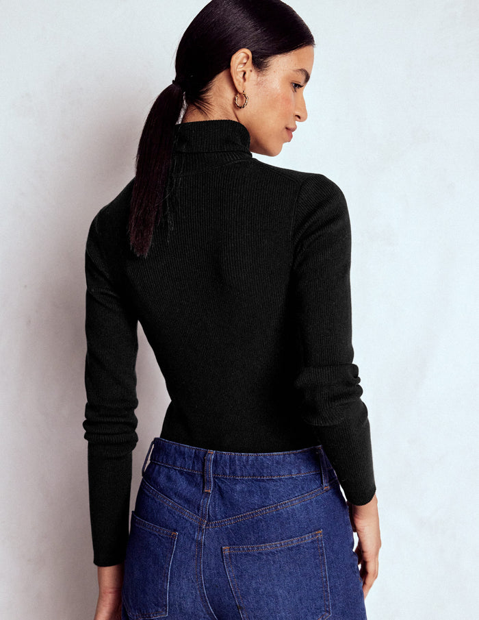 Emilia Roll Neck Sweater Black