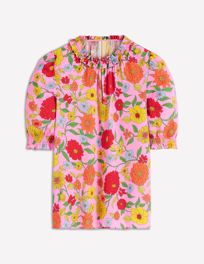 Ria Short Sleeve Top Rose Bloom, Dahlia Trial
