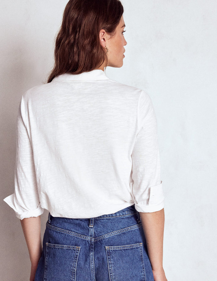 Amy Jersey Shirt White