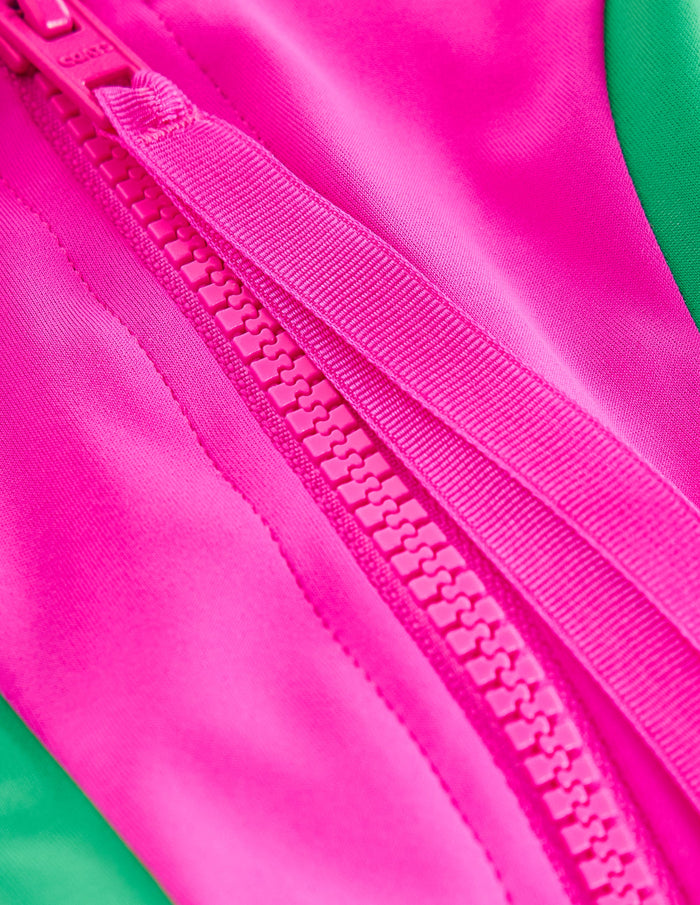 Piped Sporty Swimsuit Colbolt Colourblock