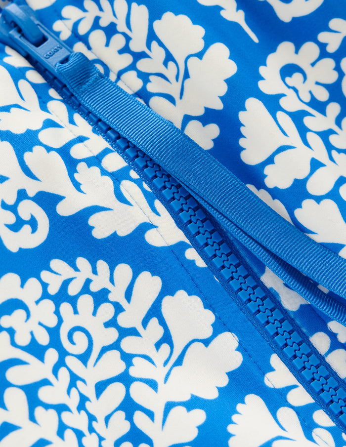 Piped Sporty Swimsuit Bright Blue, Blossomy