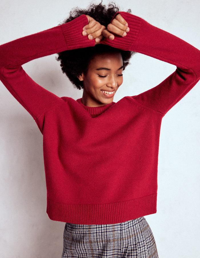 Marion Merino Sweater Crimson Red