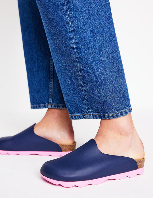 Lyla Colour Block Clogs Navy/Soft Pink