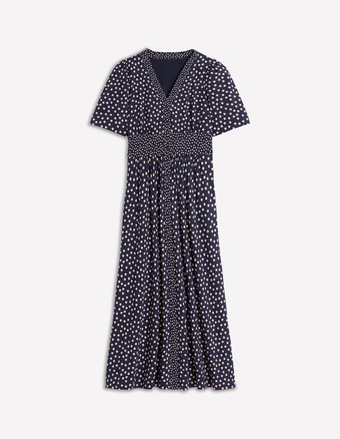 Natalia Jersey Tea Dress French Navy, Ballet Slipper