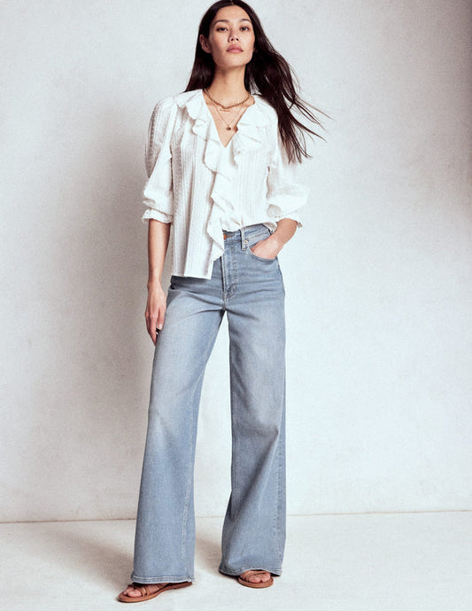 High Rise Wide Leg Jeans Light Vintage