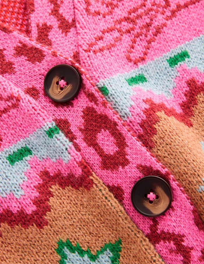 Quinn Boyfriend Cardigan Camel, Cheetahs