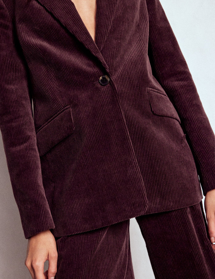Woodbridge Cord Blazer Deep Aubergine