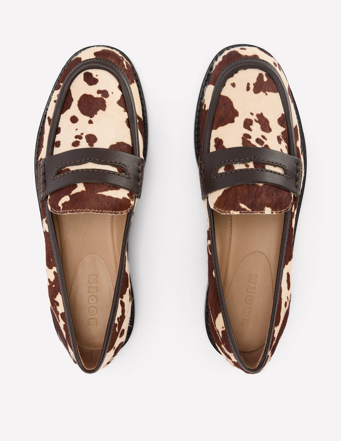 Nya Penny Loafers Brown/Ivory