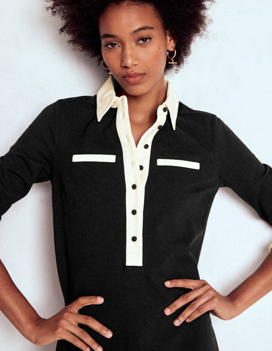 Georgina Ponte Dress Black & White