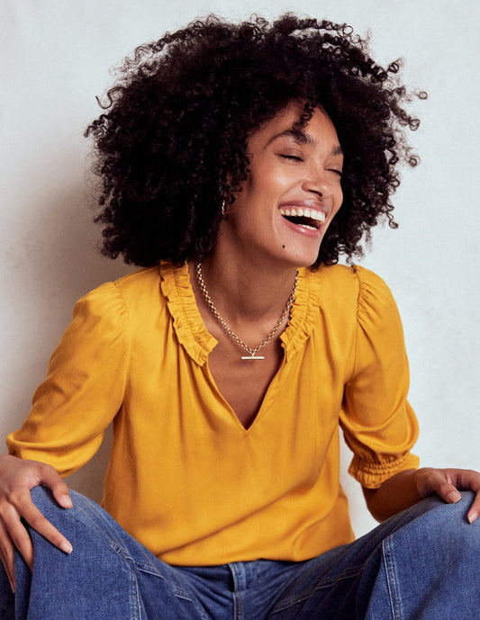 Ria Short Sleeve Top Golden Rye