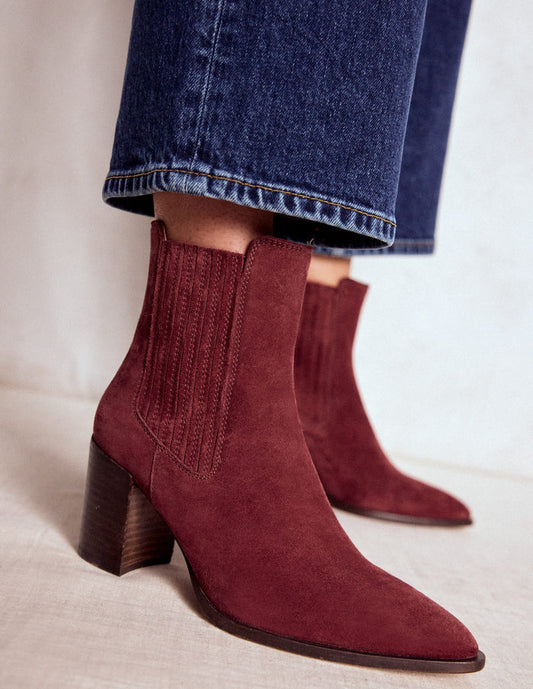 Point Casual Ankle Boots Oxblood