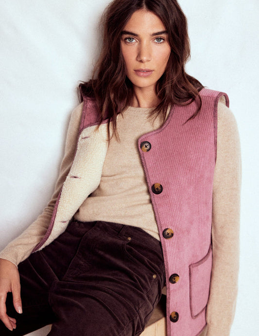 Clerkenwell Reversible Gilet Light Pink, Natural