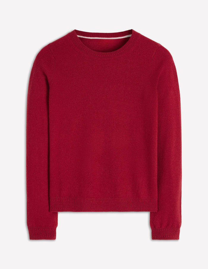 Eva Cashmere Crew Neck Sweater Red Liquorice