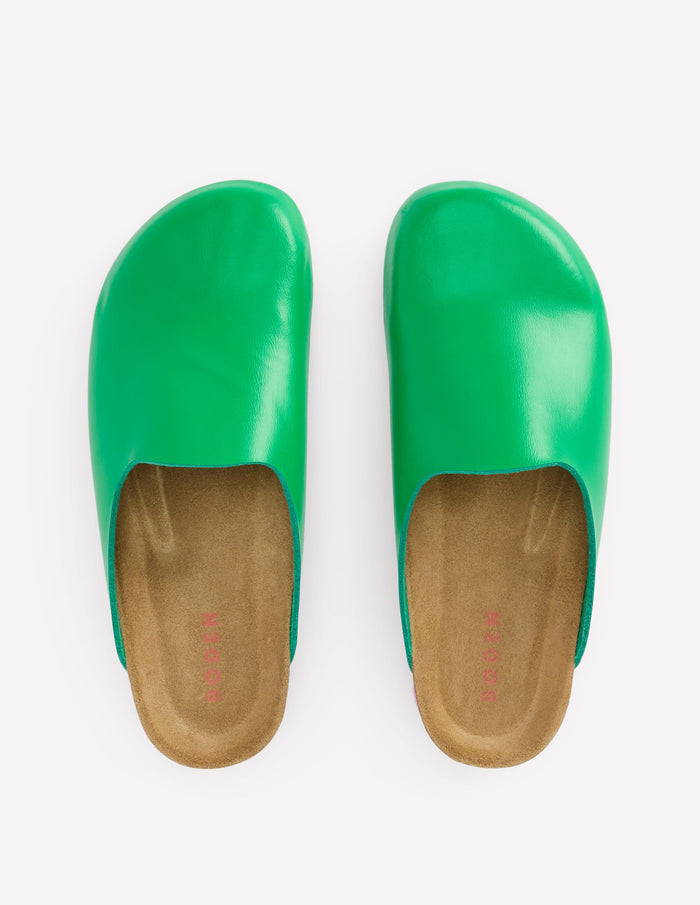 Lyla Colour Block Clogs Rich Emerald