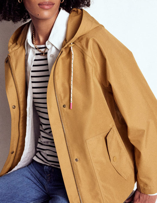 Cropped Rain Mac Hazelnut Brown