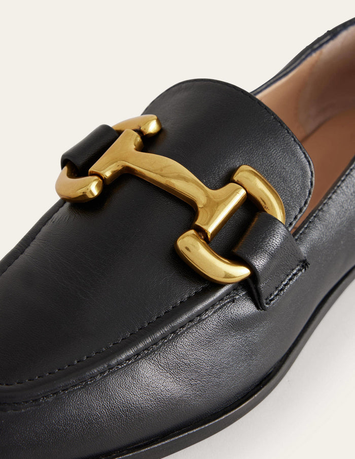 Iris Snaffle Loafers Black