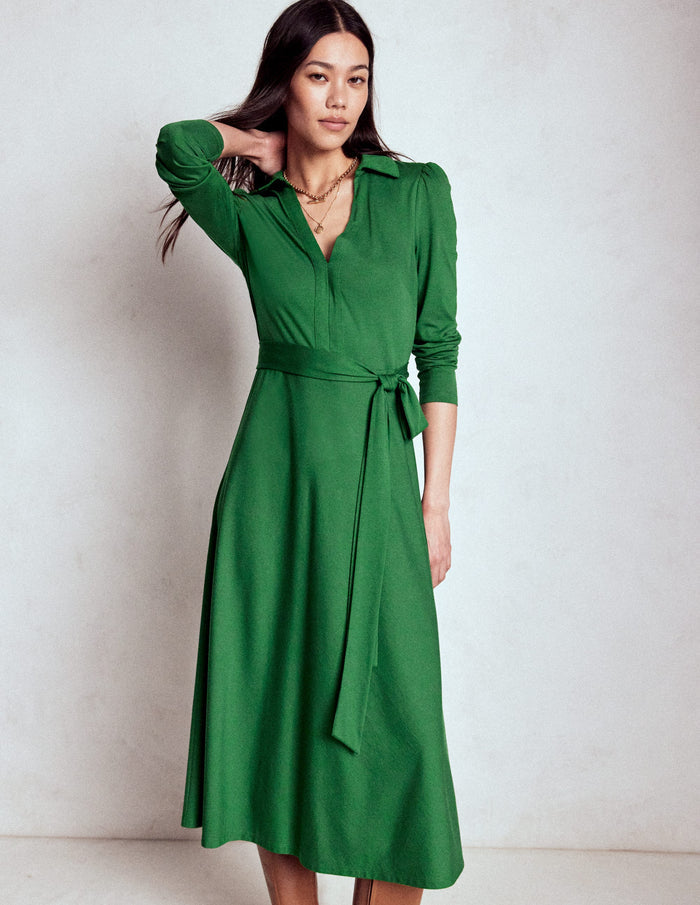Imogen Collared Jersey Dress Eden