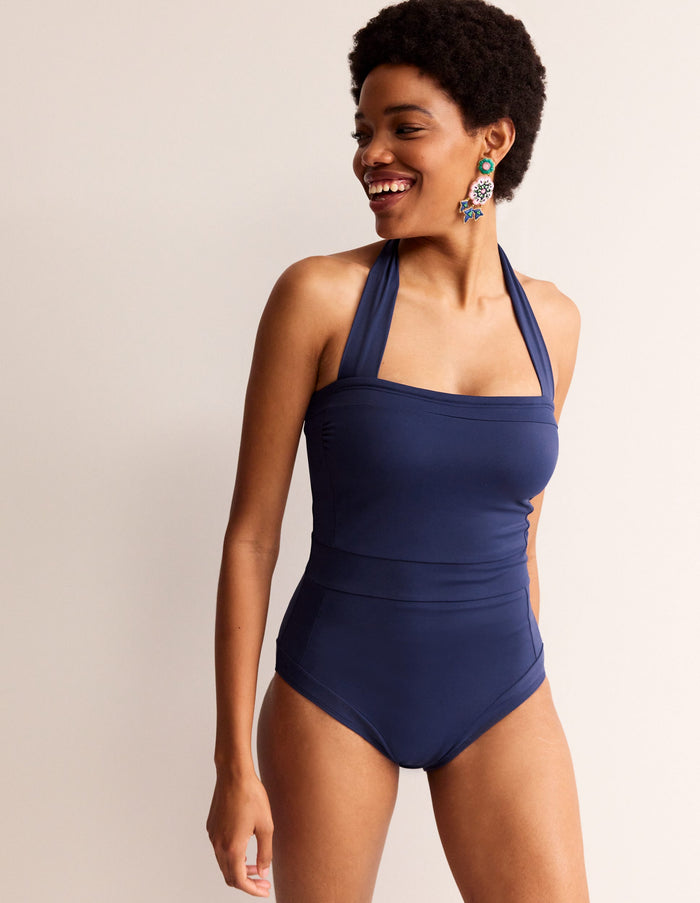 Santorini Halterneck Swimsuit French Navy