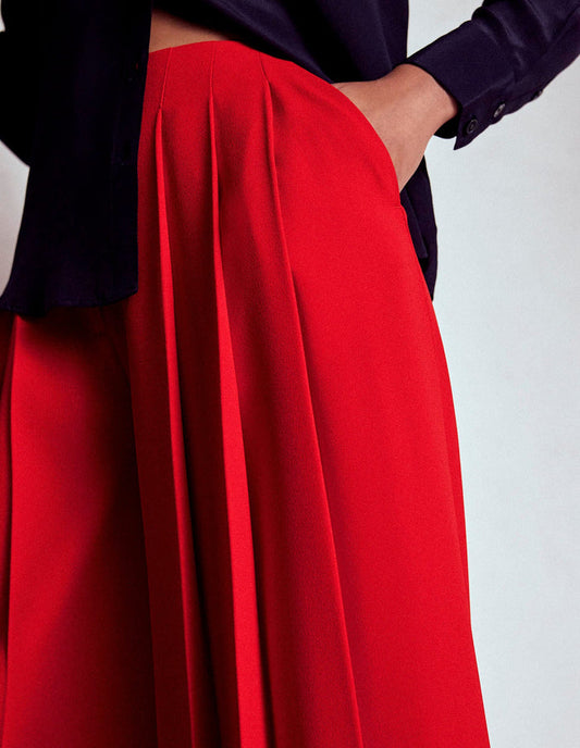 Regent Wide Leg Pants Poppy Red