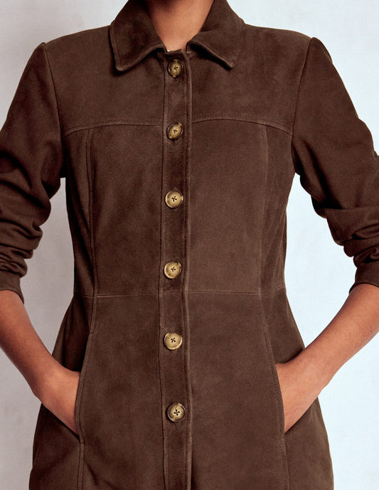 Suede Jacket Chocolate Suede