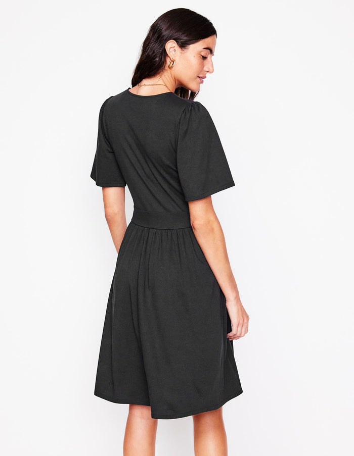 Louisa Short Jersey Dress Black