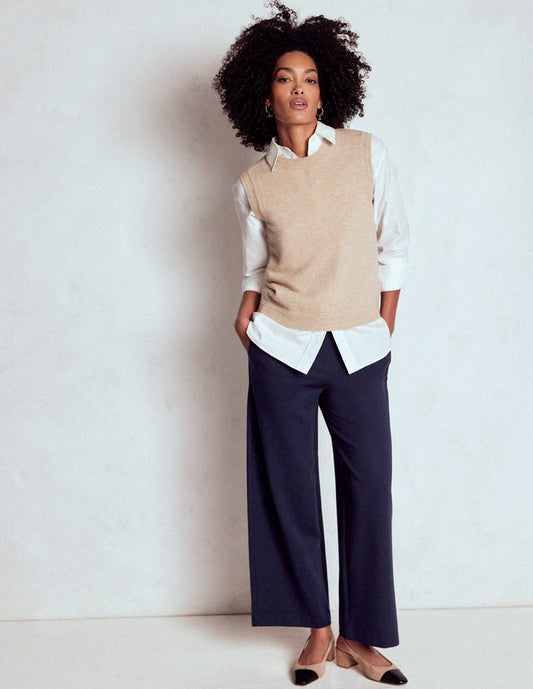 Belgravia Ponte Crop Pants Navy