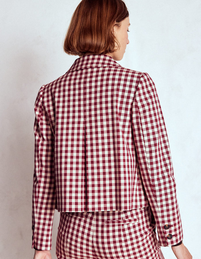 Knightsbridge Gingham Jacket Chestnut Gingham