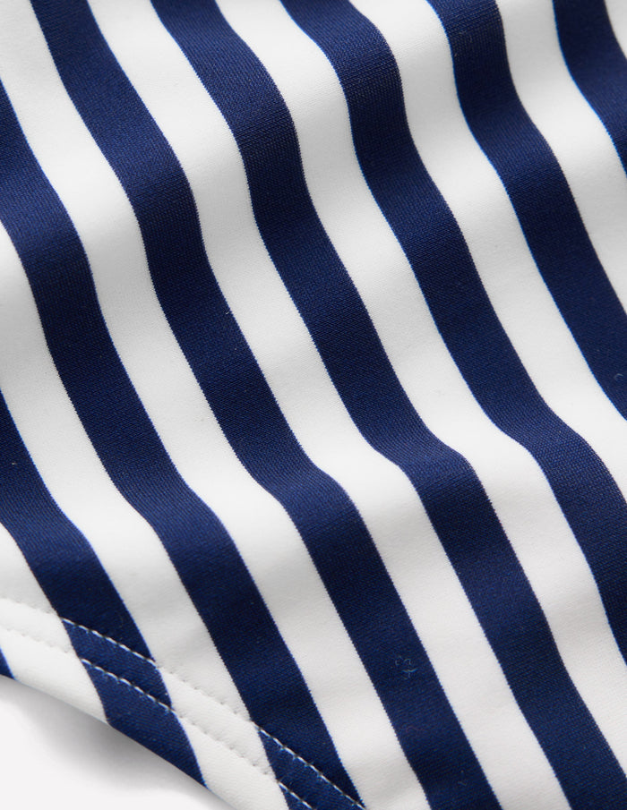 Classic Bikini Bottoms Fine Navy, Ivory Stripe