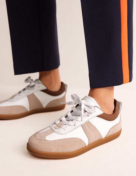 Erin Retro Tennis Trainers White Mix