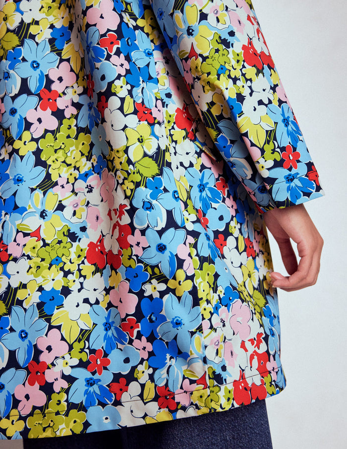 Wells Waterproof Hooded Coat Multi, Flowerbed Cluster