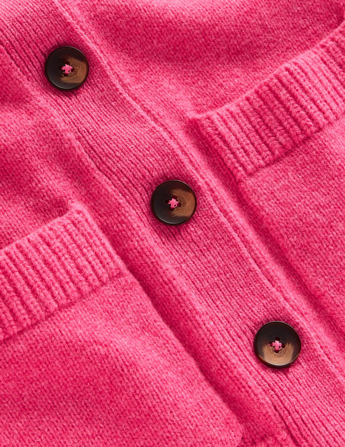 Marion Merino Cardigan Rose Pink