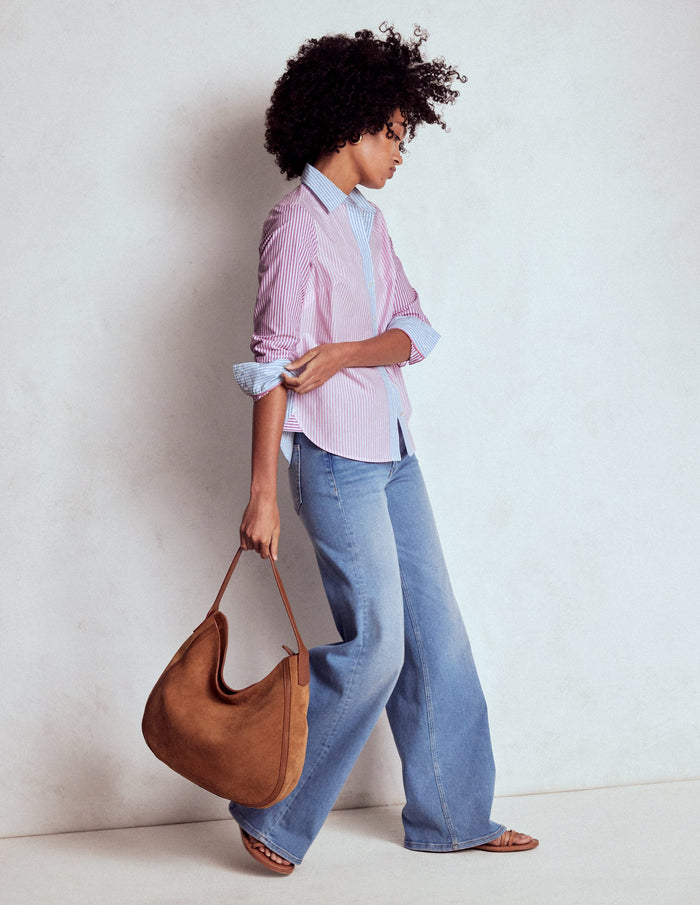 Sienna Cotton Shirt Hotched, Multi Stripe