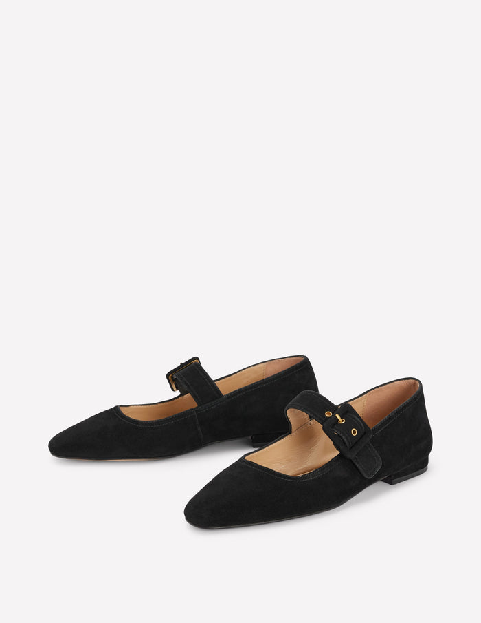 Vic Chisel Toe Mary Janes Black