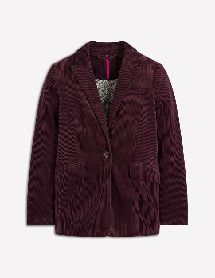 Woodbridge Cord Blazer Deep Aubergine