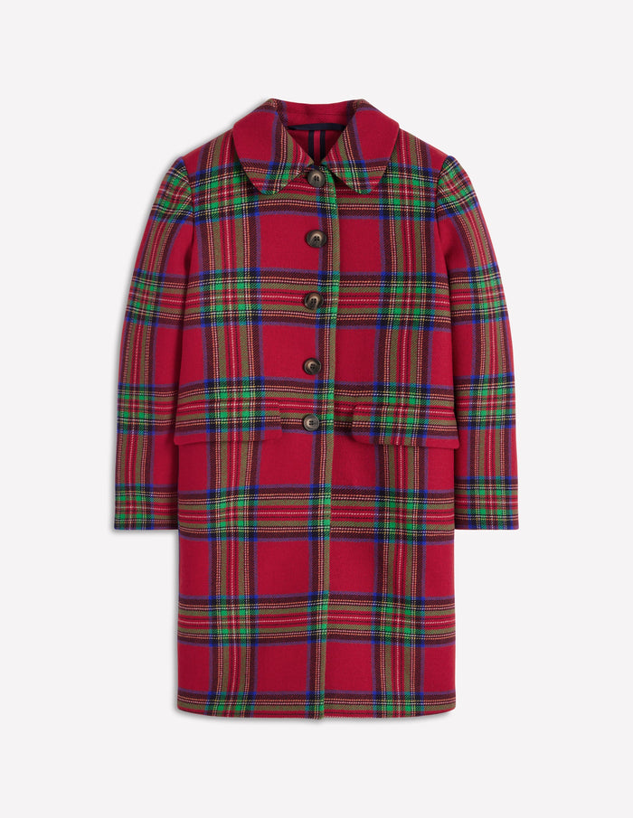 Edinburgh Swing Coat Red, Blue and Green Check