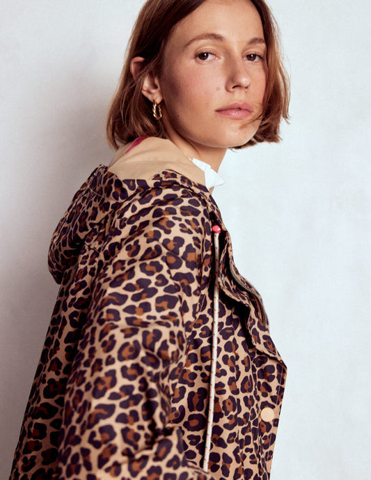 Longline Rain Mac Multi, Cheetah Pop