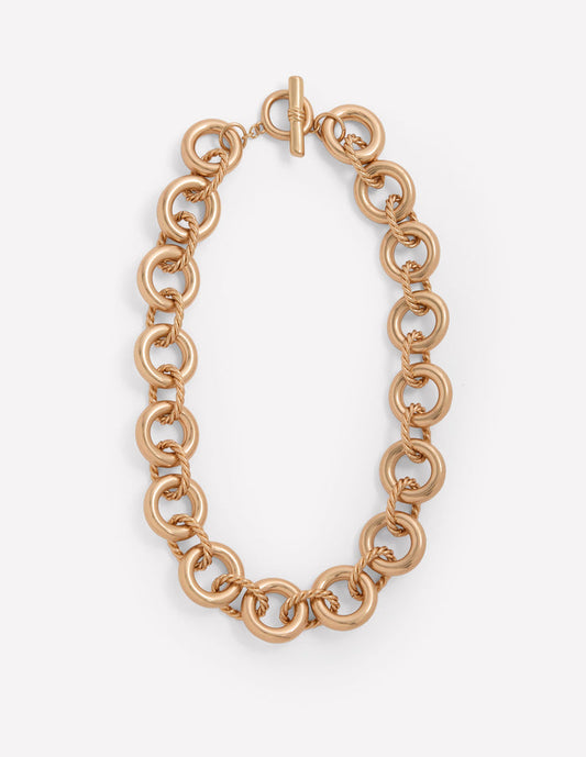 Twist Link Necklace Gold Colour