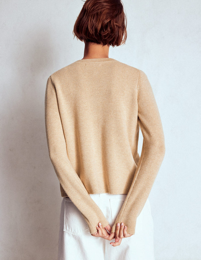 Knitted Bow Cardigan Chinchilla Melange