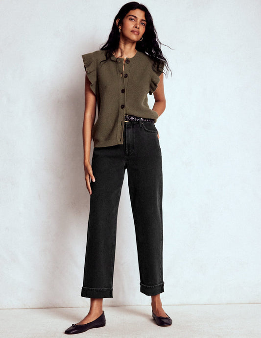 Mid Rise Stretch Jeans Washed Black