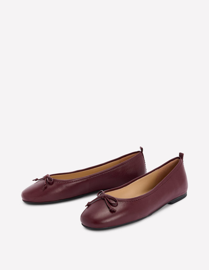 Kitty Flexi Sole Ballet Flats Oxblood