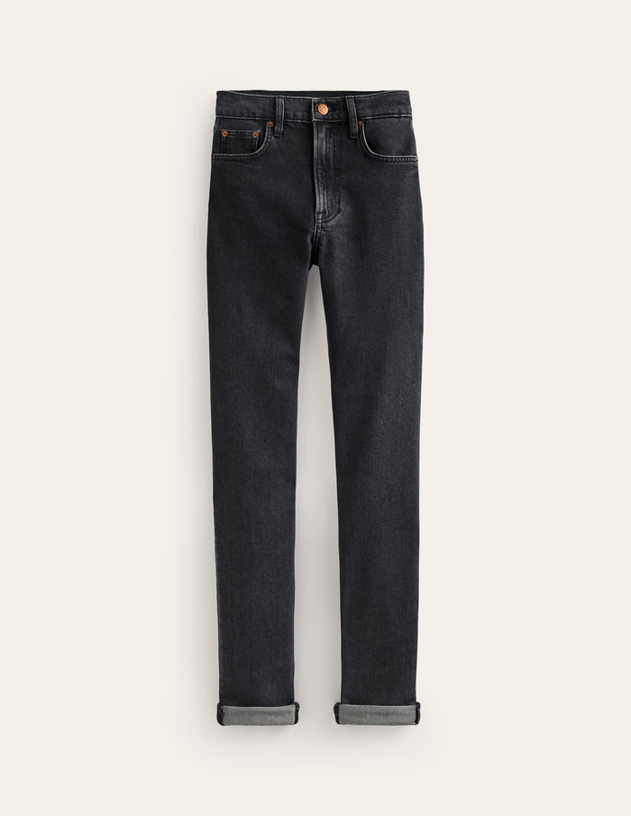 Girlfriend Jeans Washed Black