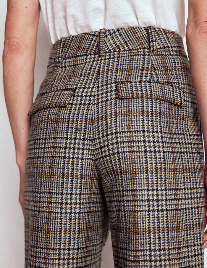 Bloomsbury Wool Pants Blue and Grey Prince of Wales
