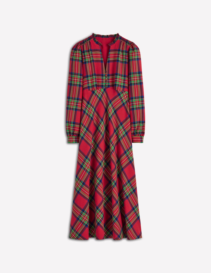 Cassie Check Tea Dress Red, Blue and Green Check