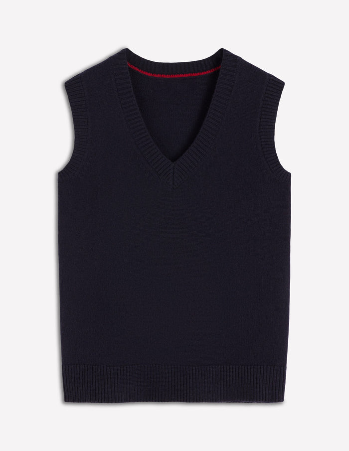 Marion Merino V-Neck Vest Navy