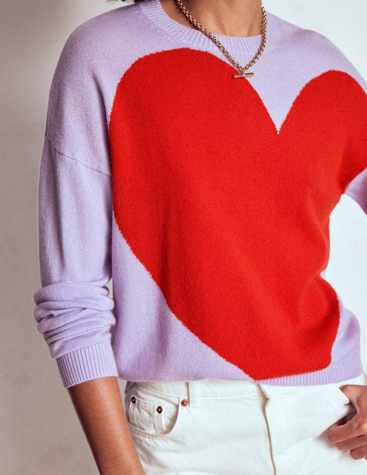 Lydia Cashmere Jumper Purple Heart