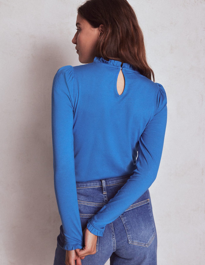 Supersoft Frill Detail Top Meadow Spring