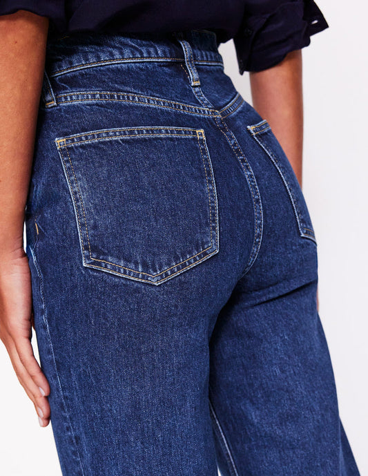High Rise Column Leg Jeans Dark Vintage